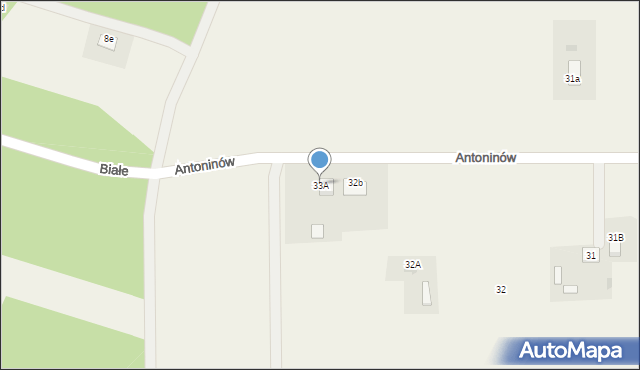 Antoninów, Antoninów, 33A, mapa Antoninów