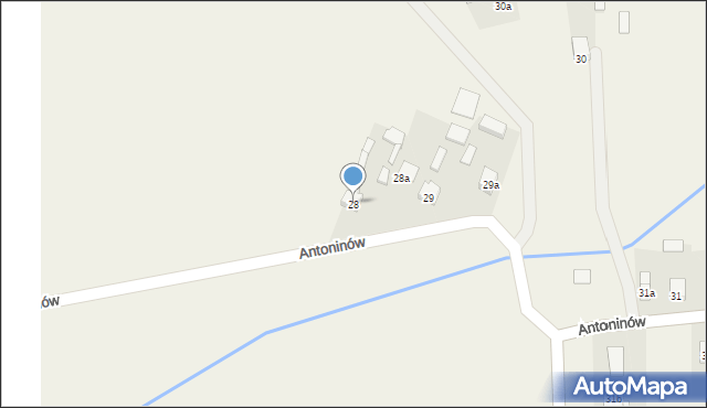 Antoninów, Antoninów, 28, mapa Antoninów