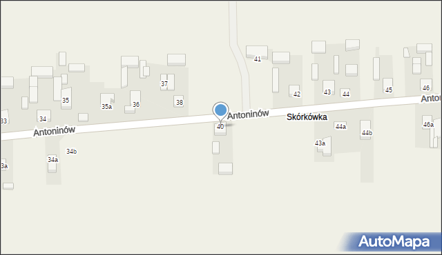 Antoninów, Antoninów, 40, mapa Antoninów