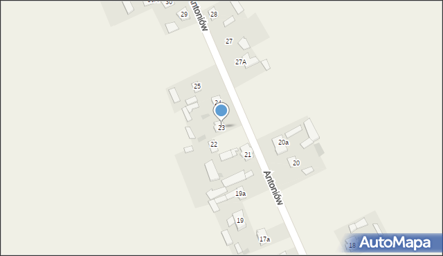 Antoniów, Antoniów, 23, mapa Antoniów