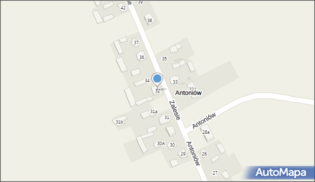 Antoniów, Antoniów, 32, mapa Antoniów