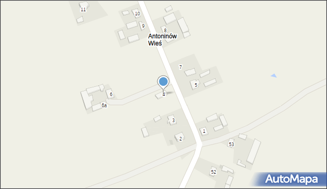 Antoniów, Antoniów, 4, mapa Antoniów