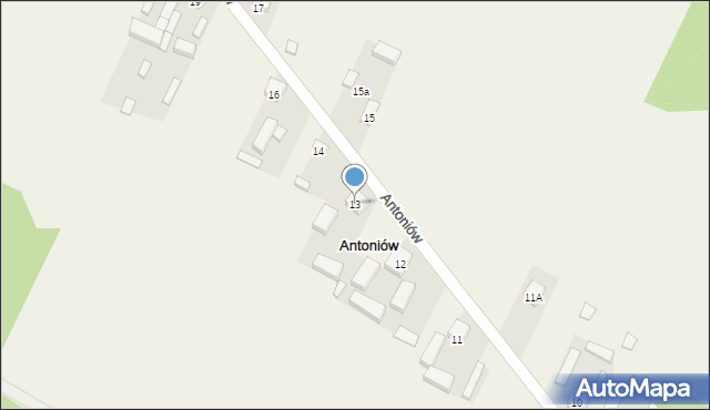 Antoniów, Antoniów, 13, mapa Antoniów