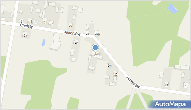 Antoniów, Antoniów, 27, mapa Antoniów