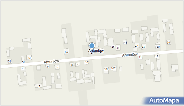 Antoniów, Antoniów, 49, mapa Antoniów