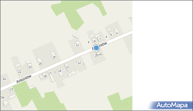 Antoniów, Antoniów, 10, mapa Antoniów