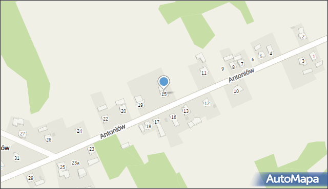 Antoniów, Antoniów, 15, mapa Antoniów