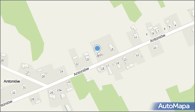 Antoniów, Antoniów, 19, mapa Antoniów