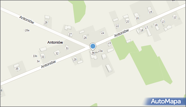 Antoniów, Antoniów, 25, mapa Antoniów