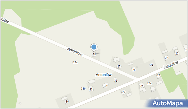 Antoniów, Antoniów, 28, mapa Antoniów