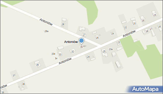 Antoniów, Antoniów, 31, mapa Antoniów