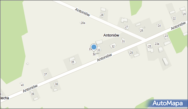 Antoniów, Antoniów, 34, mapa Antoniów