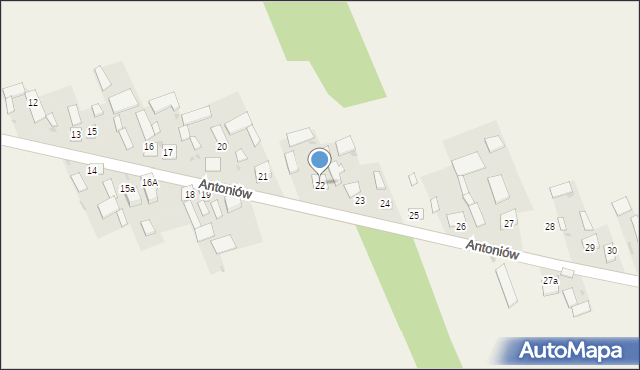 Antoniów, Antoniów, 22, mapa Antoniów