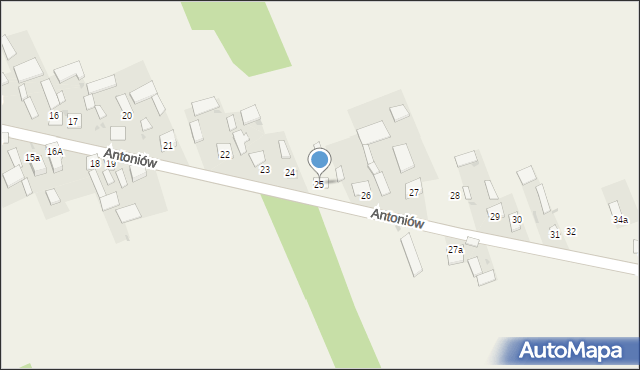 Antoniów, Antoniów, 25, mapa Antoniów