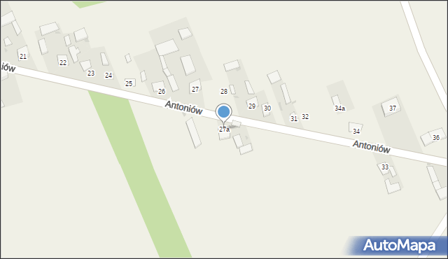 Antoniów, Antoniów, 27a, mapa Antoniów