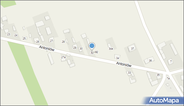 Antoniów, Antoniów, 31, mapa Antoniów