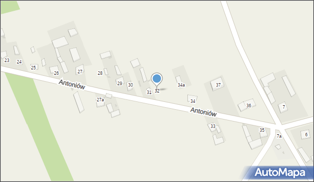 Antoniów, Antoniów, 32, mapa Antoniów