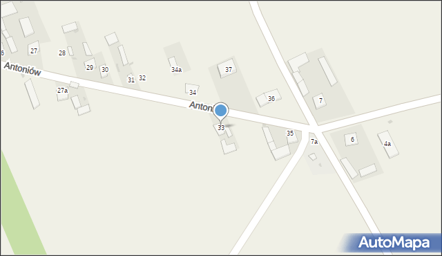 Antoniów, Antoniów, 33, mapa Antoniów
