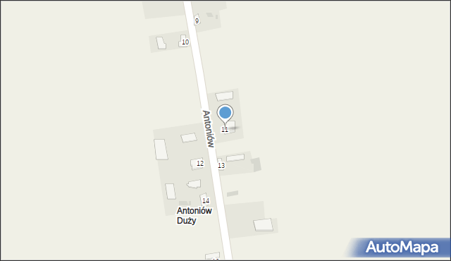 Antoniów, Antoniów, 11, mapa Antoniów