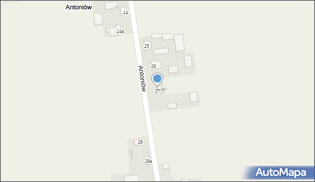 Antoniów, Antoniów, 27, mapa Antoniów
