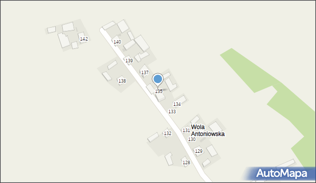 Antoniów, Antoniów, 135, mapa Antoniów