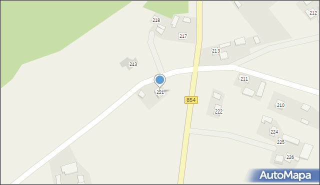 Antoniów, Antoniów, 221, mapa Antoniów