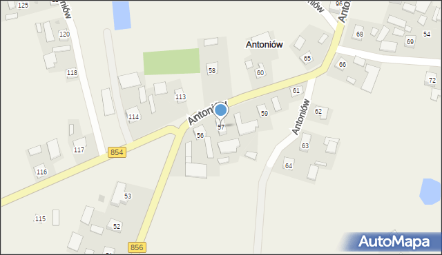 Antoniów, Antoniów, 57, mapa Antoniów