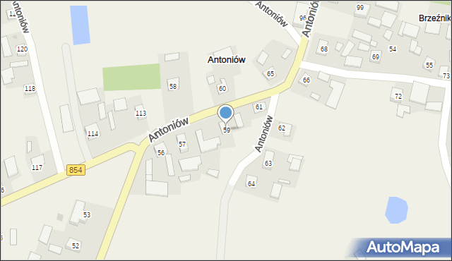 Antoniów, Antoniów, 59, mapa Antoniów