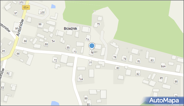 Antoniów, Antoniów, 76, mapa Antoniów