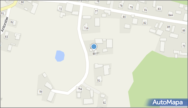 Antoniów, Antoniów, 90, mapa Antoniów