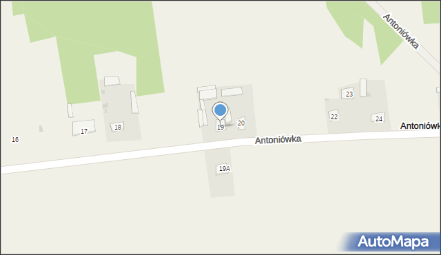 Antoniówka, Antoniówka, 19, mapa Antoniówka