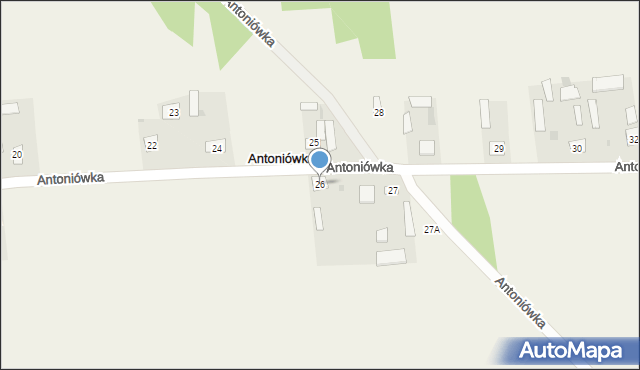 Antoniówka, Antoniówka, 26, mapa Antoniówka