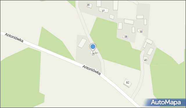 Antoniówka, Antoniówka, 15, mapa Antoniówka