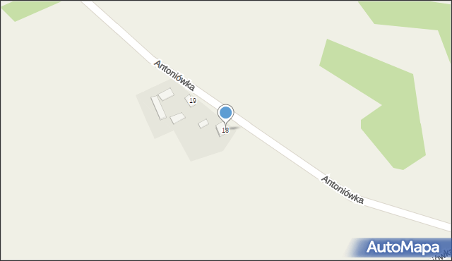 Antoniówka, Antoniówka, 18, mapa Antoniówka
