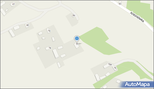 Antoniówka, Antoniówka, 77, mapa Antoniówka