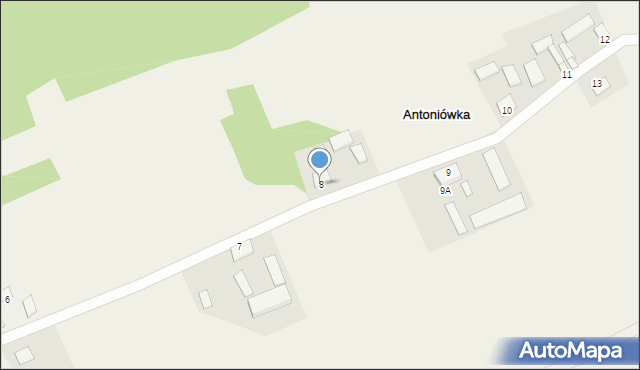 Antoniówka, Antoniówka, 8, mapa Antoniówka