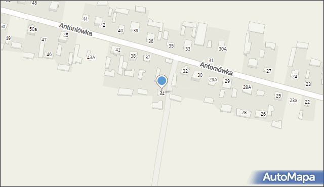 Antoniówka, Antoniówka, 34, mapa Antoniówka