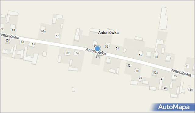 Antoniówka, Antoniówka, 57, mapa Antoniówka