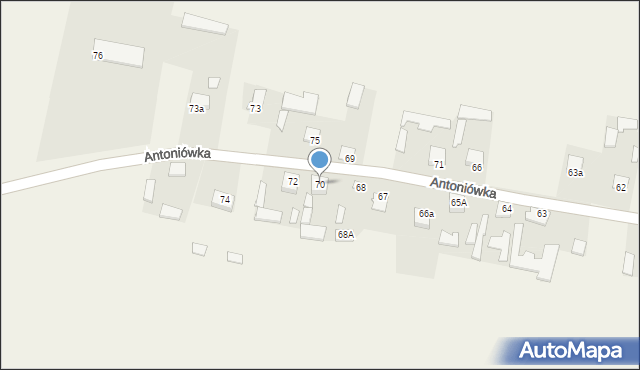 Antoniówka, Antoniówka, 70, mapa Antoniówka