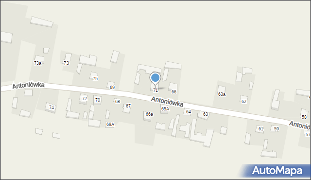 Antoniówka, Antoniówka, 71, mapa Antoniówka