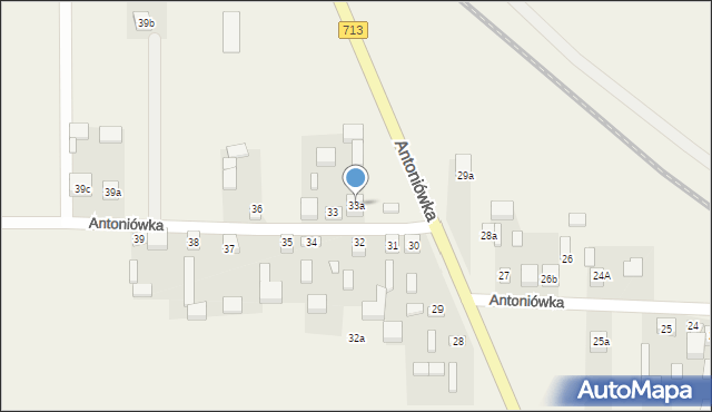 Antoniówka, Antoniówka, 33a, mapa Antoniówka