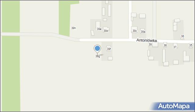 Antoniówka, Antoniówka, 39g, mapa Antoniówka