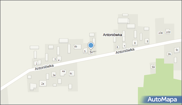 Antoniówka, Antoniówka, 5A, mapa Antoniówka