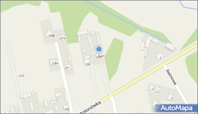 Antoniówka, Antoniówka, 106A, mapa Antoniówka