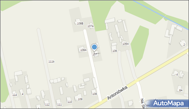 Antoniówka, Antoniówka, 107, mapa Antoniówka