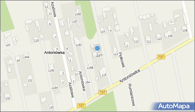 Antoniówka, Antoniówka, 124, mapa Antoniówka