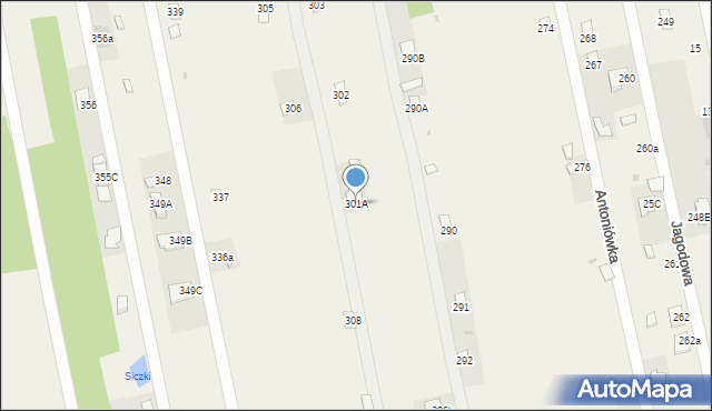 Antoniówka, Antoniówka, 301A, mapa Antoniówka