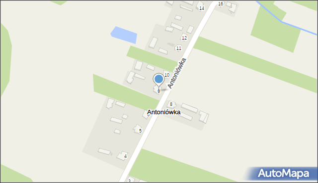 Antoniówka, Antoniówka, 9, mapa Antoniówka