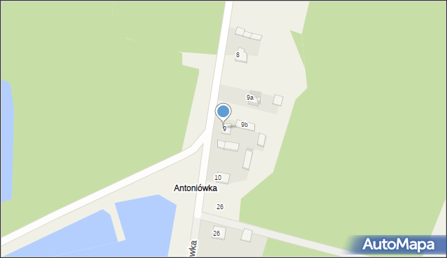 Antoniówka, Antoniówka, 9, mapa Antoniówka