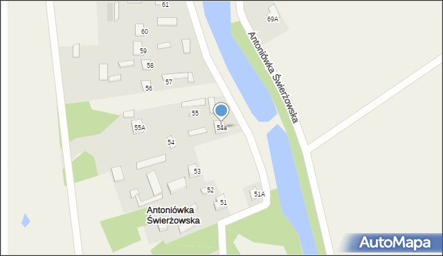 Antoniówka Świerżowska, Antoniówka Świerżowska, 54a, mapa Antoniówka Świerżowska